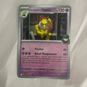 Team Rocket's Hypno Pokémon Card- HP 130